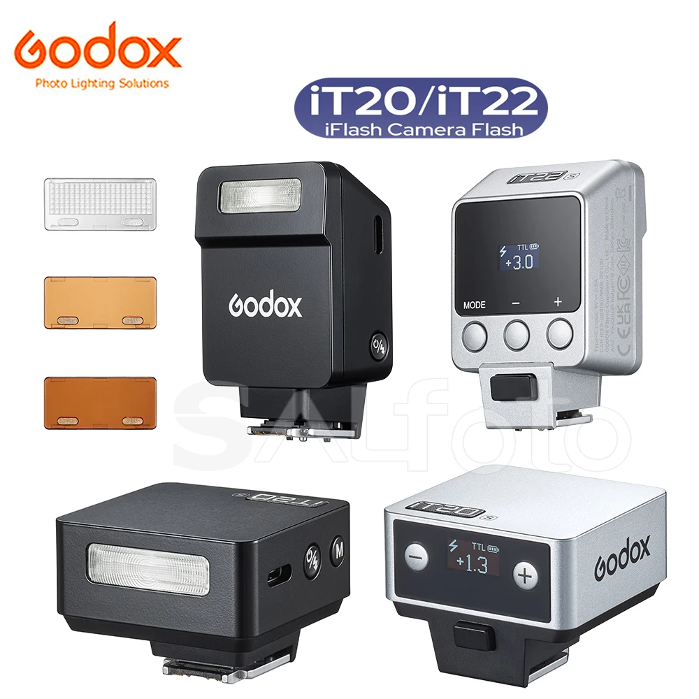 Godox iT20 iT22 C/N/S/F/O iFlash TTL Mini caméra Speedlite batterie au Lithium intégrée Flash pour Canon Nikon Sony Fujifilm Olympus