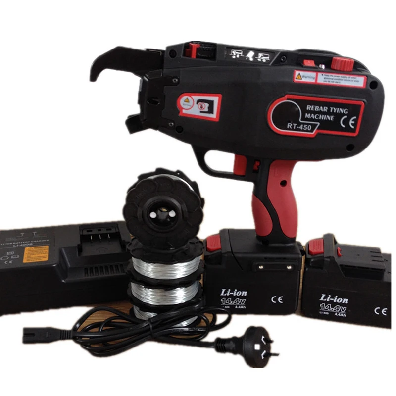 

RT-450 Lithium-Powered Rebar Tying Machine Portable High-Speed Construction Tool Automatic Tying Machine