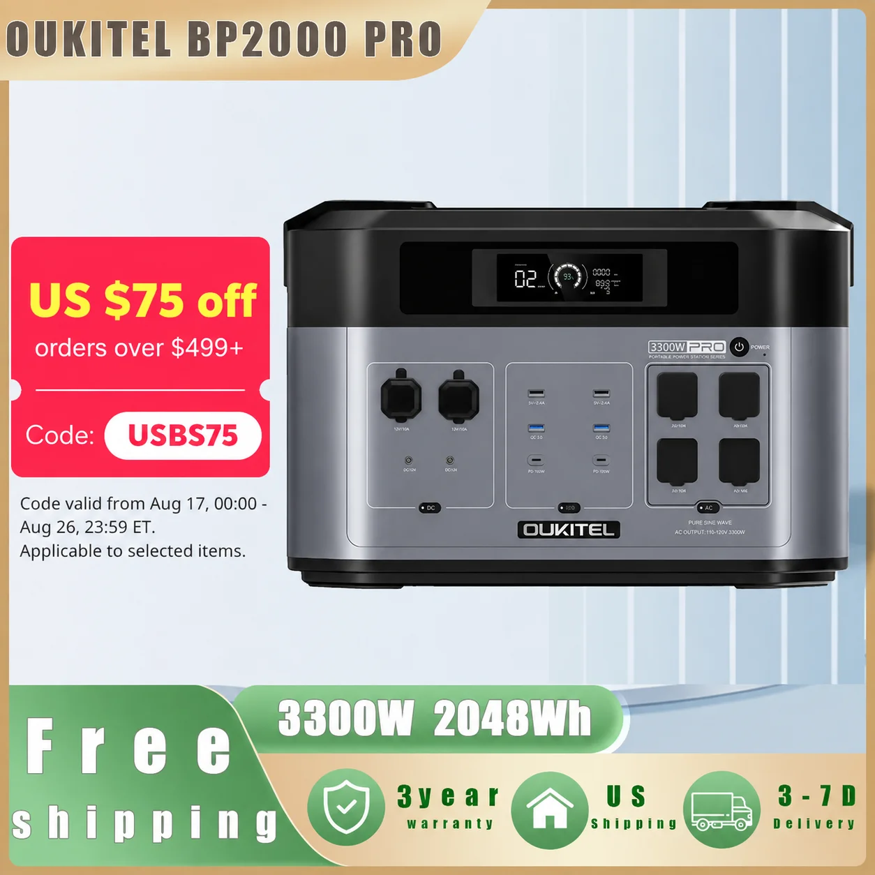 Ac Outdoor Power - OUKITEL BP2000 Pro Przenośna Stacja Zasilania