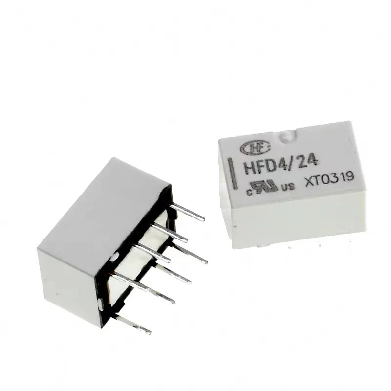 10pcs/lot Signal Relay HFD4/5 HFD4/12 HFD4/24 HFD4/3/5/12/24 3V 5V 12V 24V 2A 8PIN Two sets of conversion DIP8