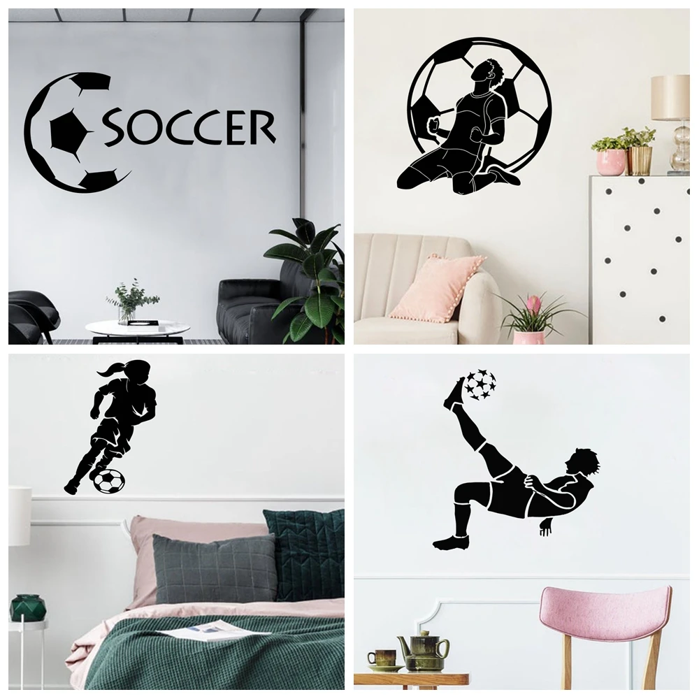 1pc Fußball Wand Aufkleber Abnehmbare Wand Aufkleber Diy Tapete Für Wohnkultur Wohnzimmer Schlafzimmer Wand Aufkleber Wohnkultur