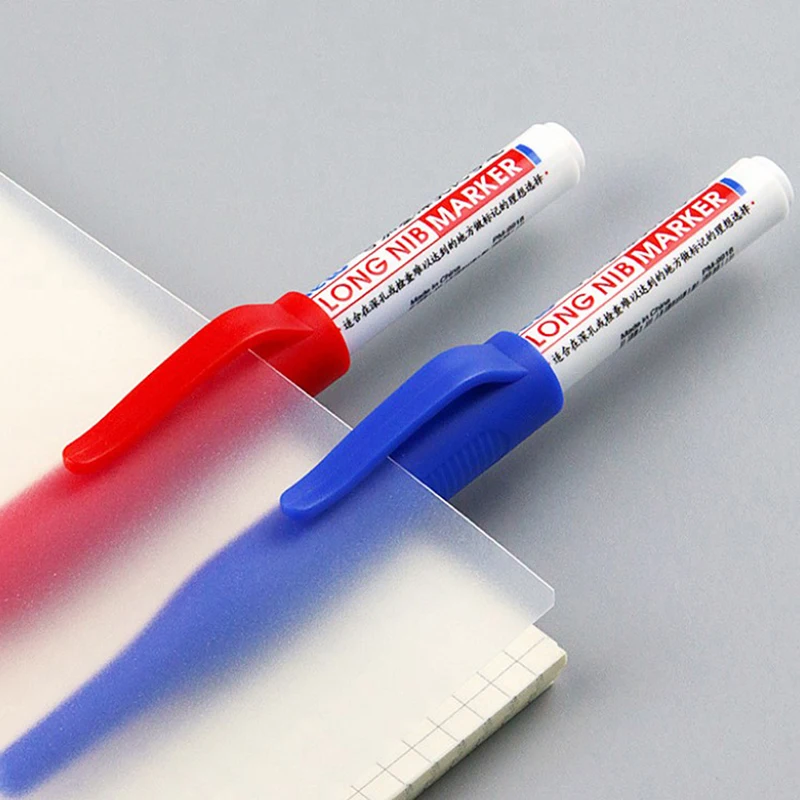 

Large Capacity Long Head Markers Pen Bathroom Woodworking Decoration Multi-purpose Deep Hole Marker Pens Pen Black Ink