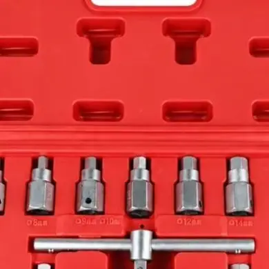 12/18/21/23 Oil Pan Drain Socket Set 3/8-Inch 9.5mm Chrome-Vanadium Steel Socket Set For Automotive Maintenance