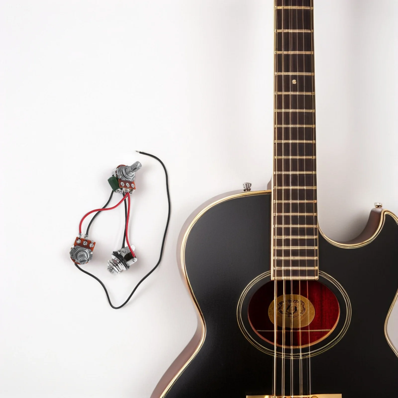 

1Set Copper Jack Equipped Guitar Potentiometer Harness Premium Build Exquisite Craftsmanship Compatible with Electric Guitar