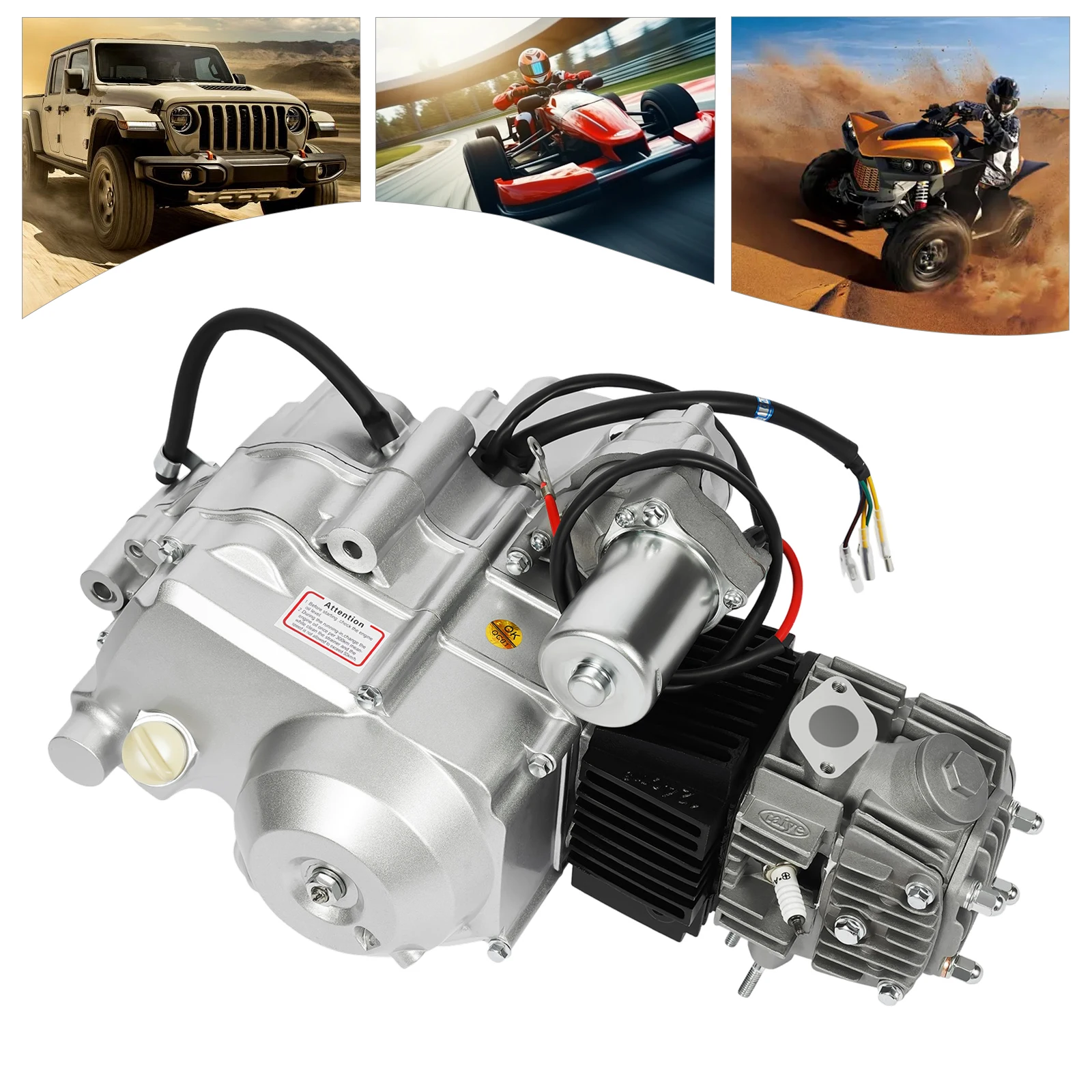 5,5KW Parallel 4-Takt Einzylinder-Motor für ATVs, 125ccm 4-Takt-Motorkit mit Elektrostart 125ccm Motor – Detail 1