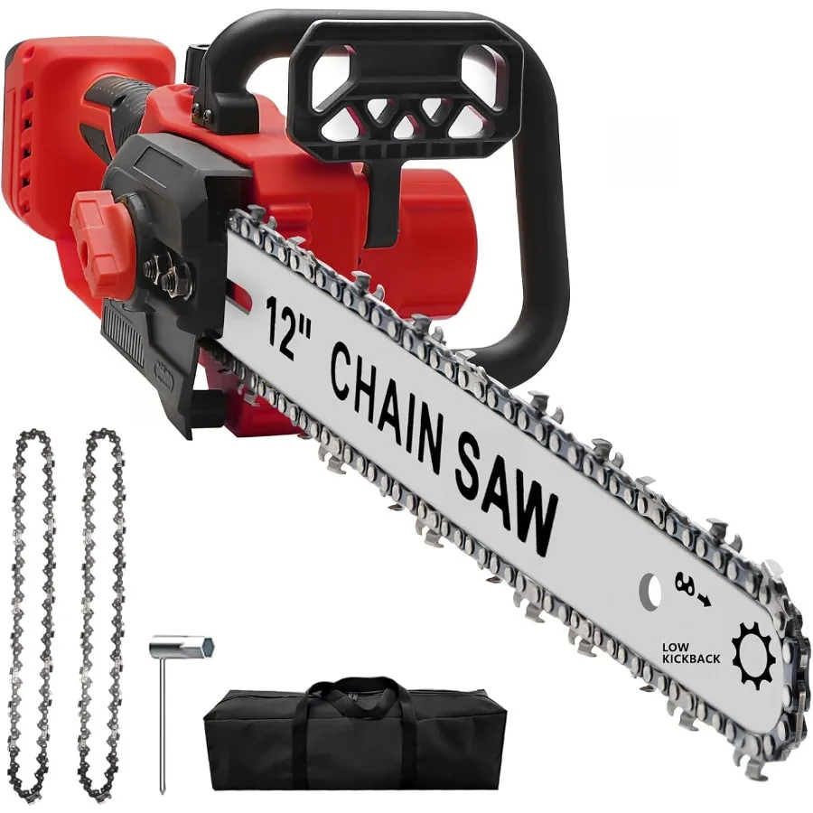 M18 18V 배터리와 호환되는 무선 전기톱, 효율적인 목재 절단, 나무 가지치기 및 캠핑용, 교체용 배터리 2개 포함