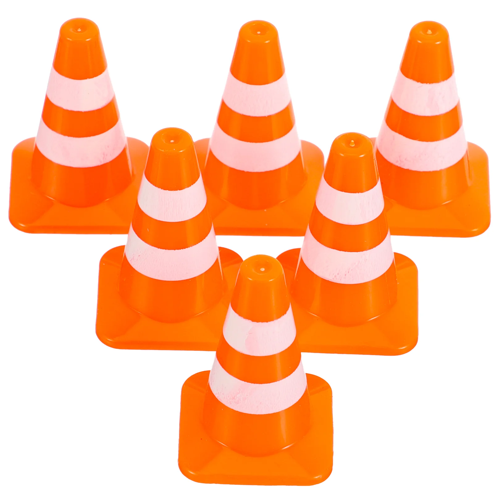 7 Pcs Road Sign Traffic Roadblock Cone Toy for Kids Mini Toys Simulation Signs Toddler Puzzles Top Hat