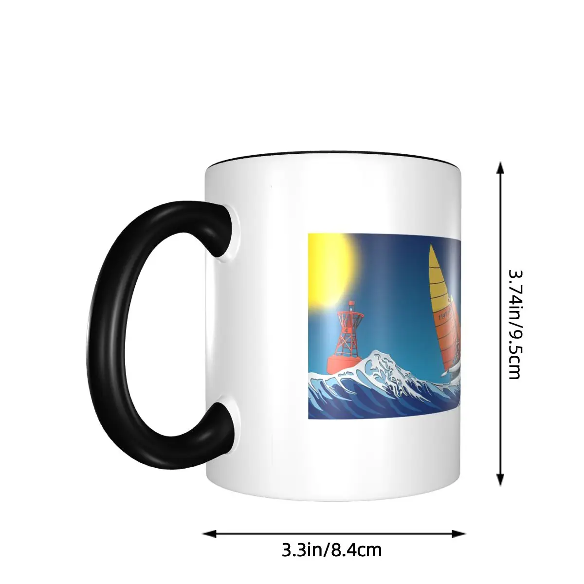 Hobie Sailing Mug Funny Ceramic Coffee Cups Tea Mugs Milk Cup Drinkware Gift for Woman Man