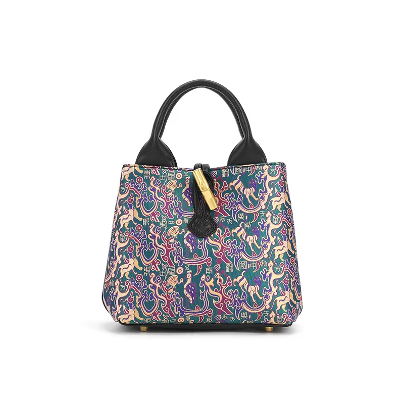 Novo estilo chinês estilo nacional bolsa feminina literária e retro de um ombro oblíqua span bolsa