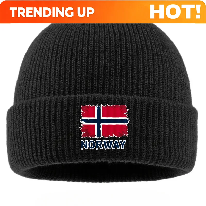 Customization Autumn/Winter Outdoor Norwegian Knit Hat For Men And Women - Sporty Style Fishing Enthusiast Beanie - Thickened Wa