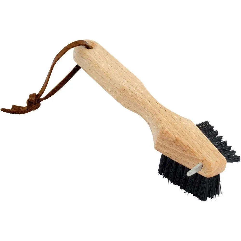 

Shoe Sole Brush - Wild Boar Bristle, Oiled Beechwood and Stainless Steel Design, 3 Ways to Clean, Made in Germany
