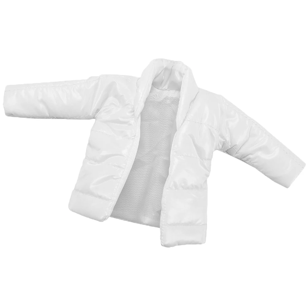 

NK 1 Pcs Winters 11.5 Inch Doll Clothes White Jacket Unisex Doll Coat Clothing Miniature kit 12 Inch Boy Doll Suit