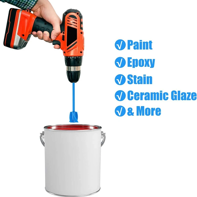 Resin Mixer Paddles,Epoxy Mixer Attachment For Drill, Reusable Paint Mixer,For Epoxy Resin,Ceramic Glaze,Silicone