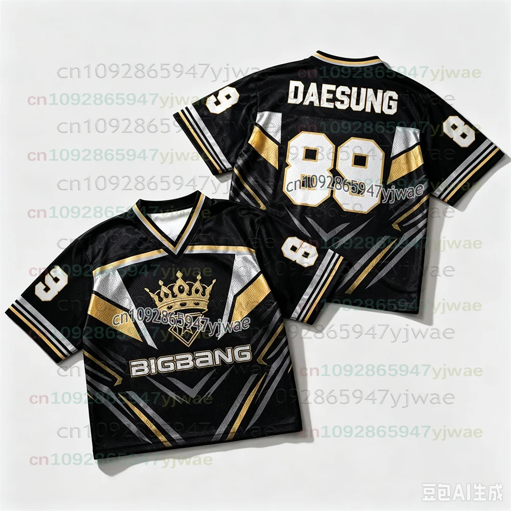Damen 2026 World Tour Mixed Mesh Jersey Kurzarm-T-Shirt G-Dragon Konzert-Fan-Bekleidung Paar Unisex 20. Jubiläum Oberteile – Detail 5