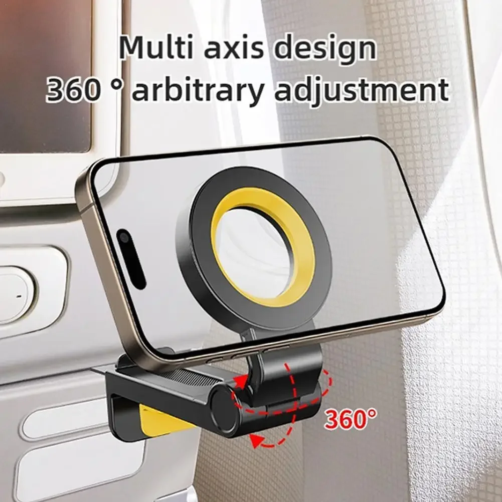 

Magnetic Phone Holder Travel Essentials Foldable Rotatable Hands-Free Airplane Phone Mount For iPhone 16 15 Pro Max Series