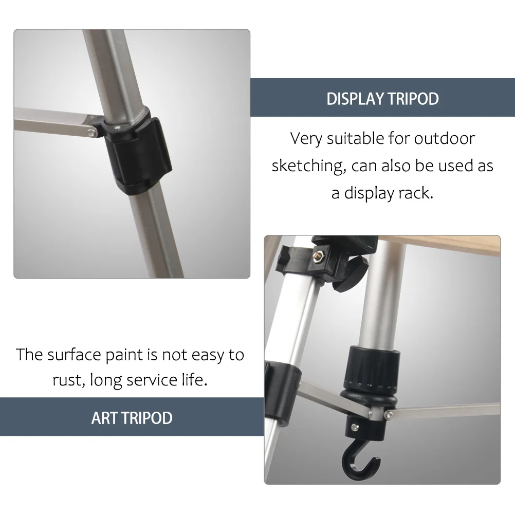 

Folding Adjustable Height Painting Easel Tripod Aluminium Alloy Stand Sketching Rack Outdoor Drawing Display Art Tripod