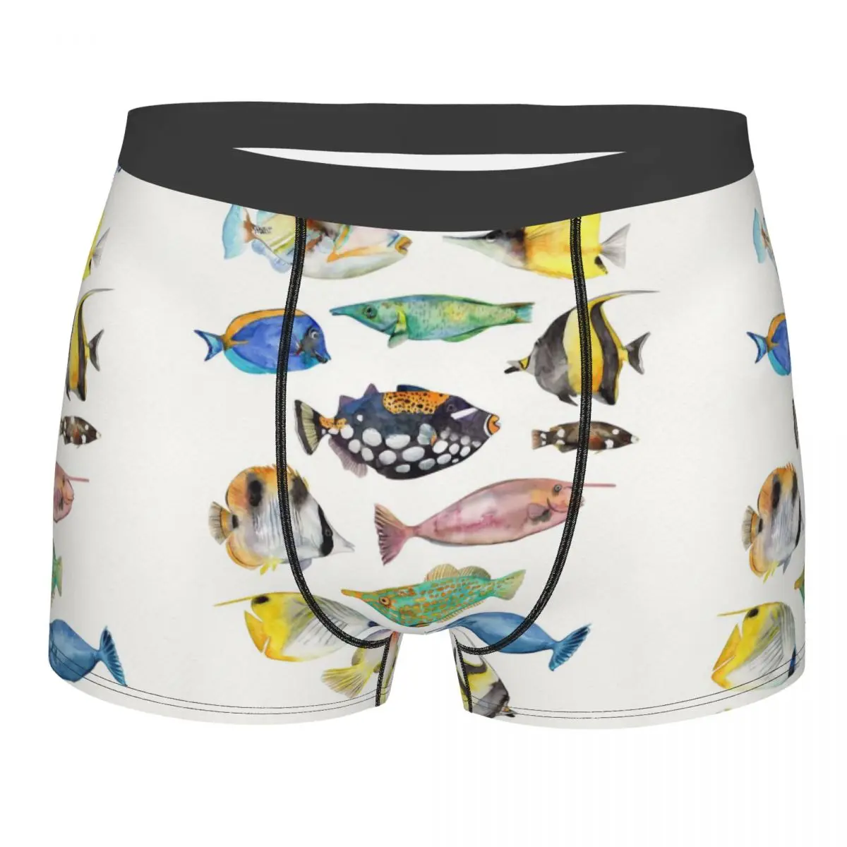 Various Colorful Tropical Fish Men's Boxer Briefs, Highly Breathable Underwear,Top Quality 3D Print Shorts Birthday Gifts