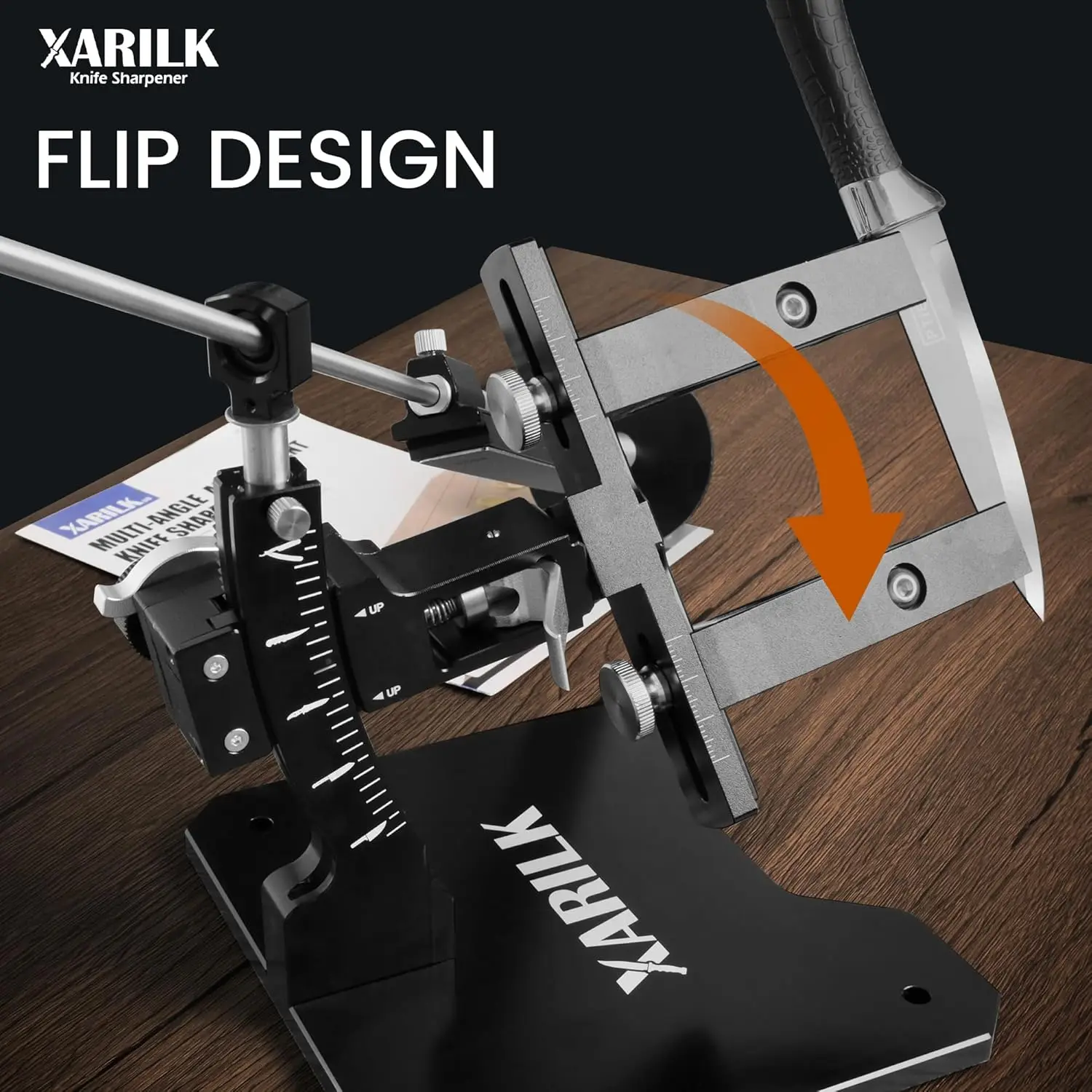 Guided Knife Sharpening System, Aluminium | Professional knife sharpener, Knife Sharpening Kit W / 3 Al Plates Diamond image 5
