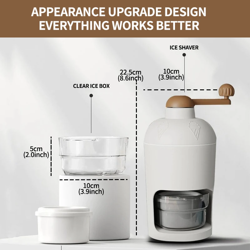 Mini Manual Ice Crusher Smoothies Hail Ice Breaker Portable Shaved Ice Milk Shake Machine Kitchen Tool Ice Blenders Household