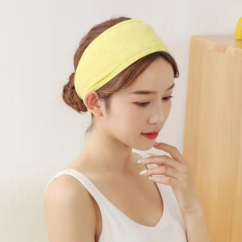 Adjustable Head Band Women Spa Wide Hairband Yoga Bath Shower Makeup Wash Face Cosmetic Headband Soft Toweling Hair Accessories