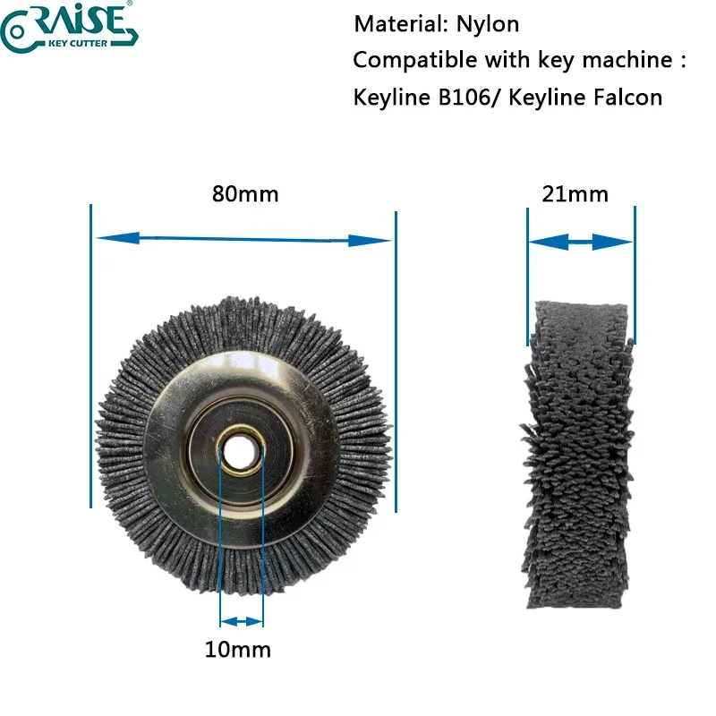 Deburring Brush Compatible with Keyline 106 Falcon SILCA Bravo Silca Delta Flash 008 Rekord Unocode Carat JMA Vienna Key Machine