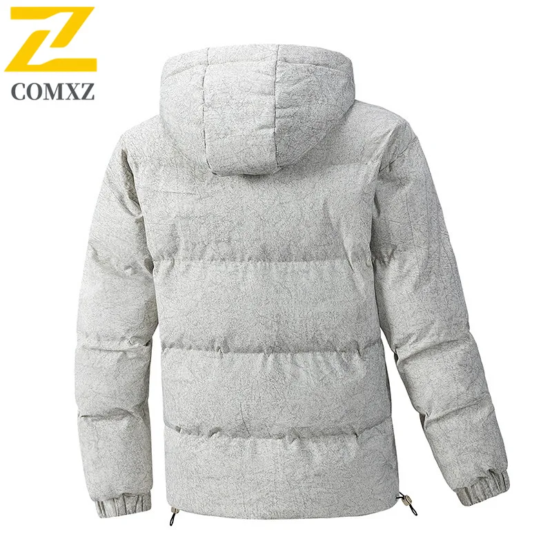 COMXZ Top Luxury Men Padding Coat Fashion Splicing Outdoor Riding Windproof Coat Casual Street Style Windproof Autumn Garment