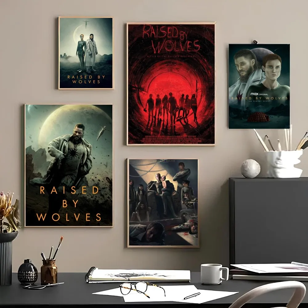 مسلسل تلفزيوني-ملصق فني ذاتي اللصق ، يرفعه الذئاب ، ملصق ورقي مقاوم للماء ، قهوة ، منزل ، بار ، غرفة ، ديكور جداري ، 1 *