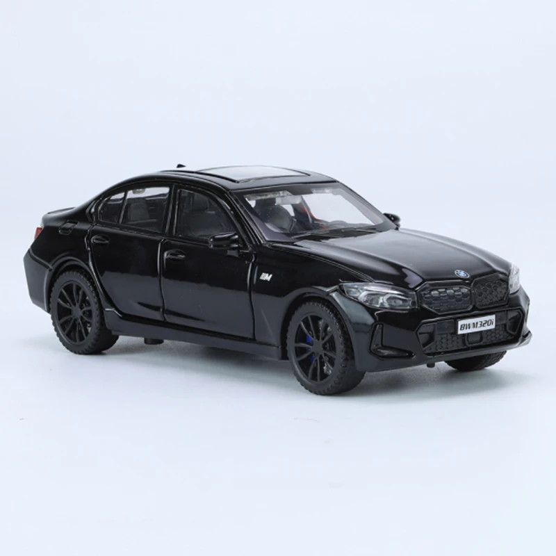 1/32 3 Series 320 320i Alloy Car Model Diecast Metal Vehicles Car Model Simulation Sound and Light Collection Toy Gift