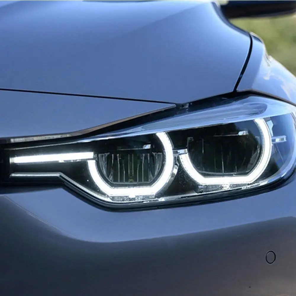 แผง DRL สีขาวสว่างตานางฟ้าสำหรับ2016 BMW 3ชุด F30 320I 330I 340I ไฟวิ่งกลางวันอุปกรณ์เสริมรถยนต์63117419615