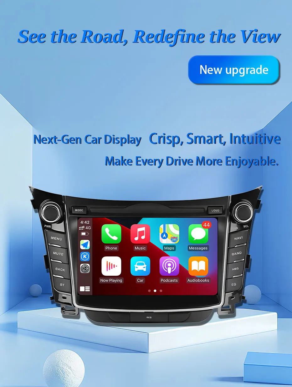 7 ''Android 16 für Hyundai I30 Elantra GT 2012 - 2017 Auto Radio Multimedia Player Drahtlose CarPlay Split Bildschirm DSP Stereo WiFi – Detail 4