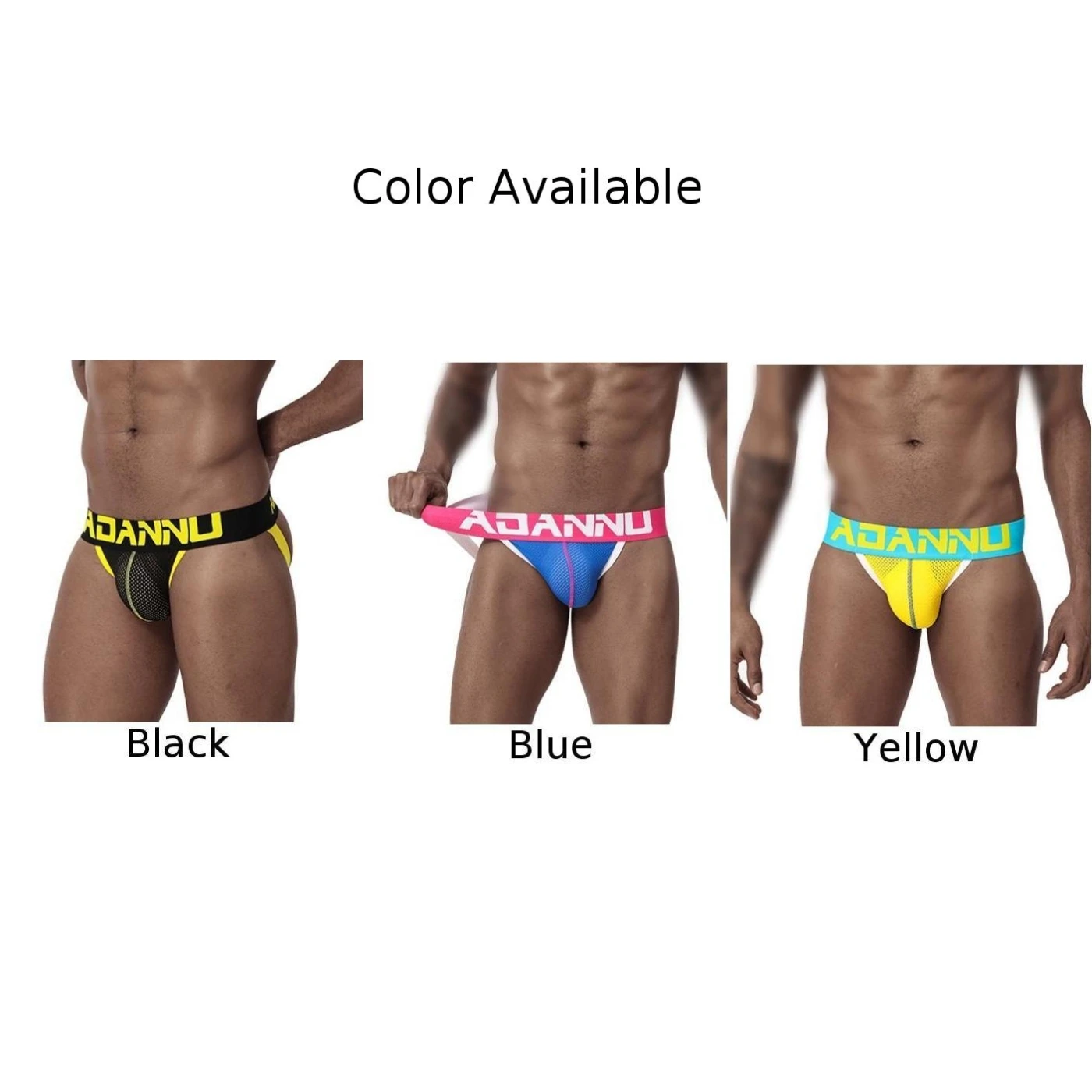 Jockstrap Gay Mens Sexy Underwear Modal Soft Bikini Briefs Thong Jock Strap Panties G-String Convex Pouch Underpants Open Butt