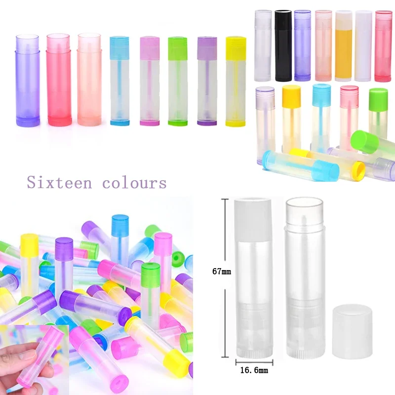 10Pcs Lip Balm Rohr 5ml Leere Lip Gloss Balsam Behälter Nachfüllbare Kunststoff Lippenstift Rohre DIY Kosmetische Lip Gloss balsam Rohr Halter