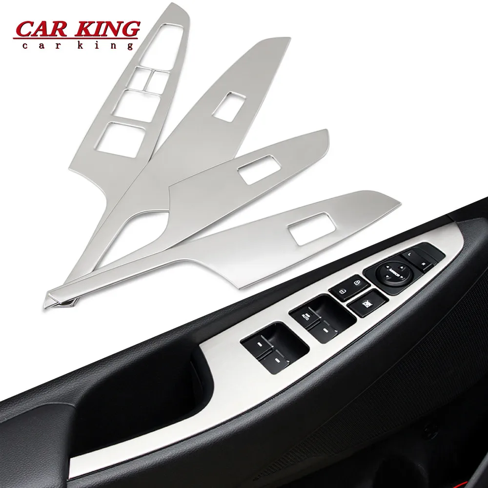 

For Hyundai Tucson 2016 2017 2018 Stainless steel Accessories Door Window glass Lift Control Switch Panel Cover Trim Car Styling