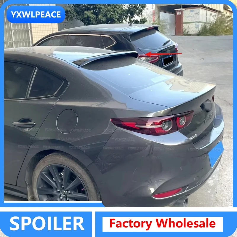 

For Mazda 3 Axela Sedan 2020 2021 2022 2023 ABS Gloss Black Rear Window Roof Spoiler Body Kit Accessories