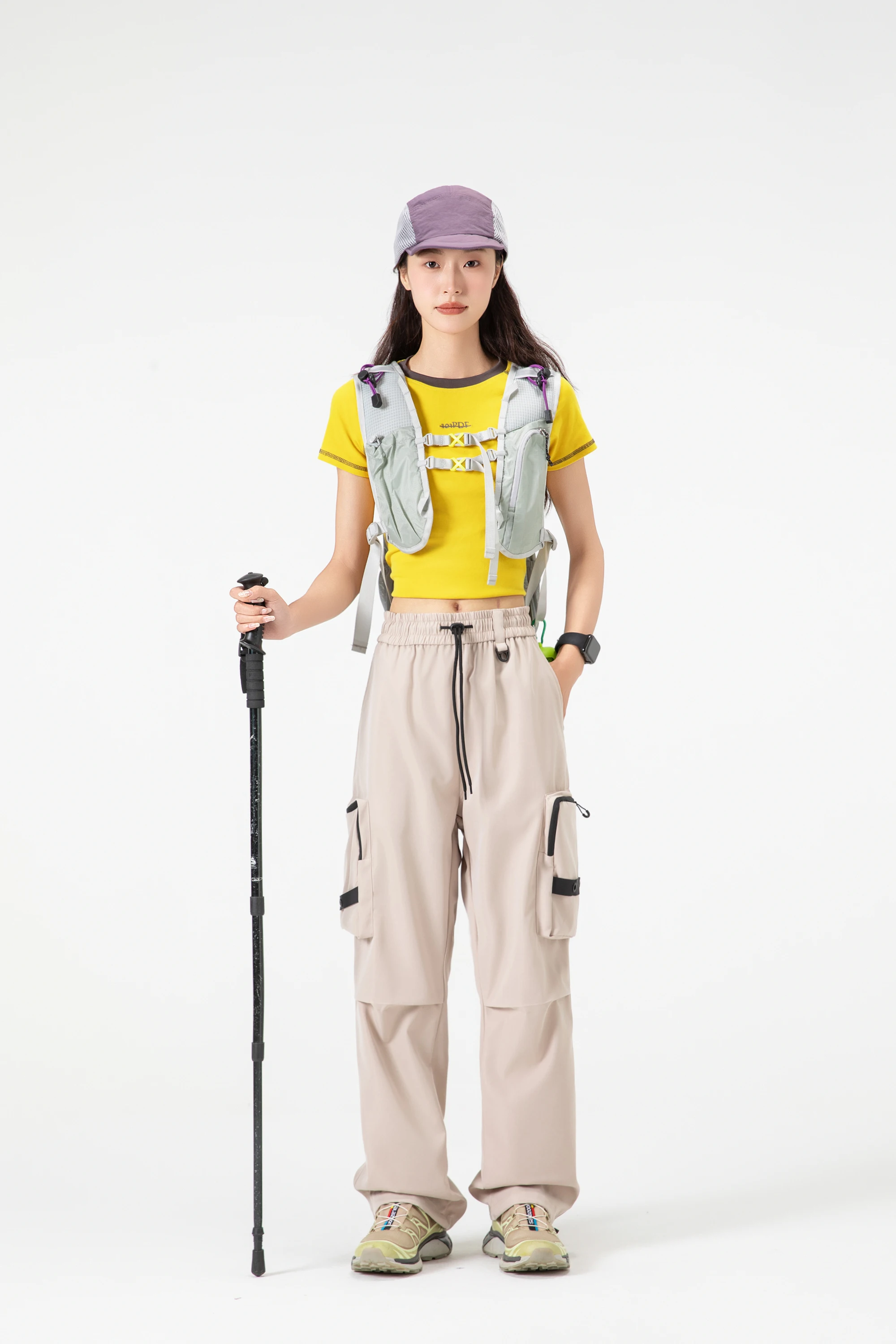 

Новые осенние универсальные свободные повседневные крутые и стильные американские широкие брюки-карго на шнурке