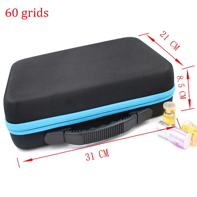 Refrigerador de frasco de insulina de 10ml 30 grades caixa de armazenamento com saco de malha, para organizar frascos de injeção pequenos