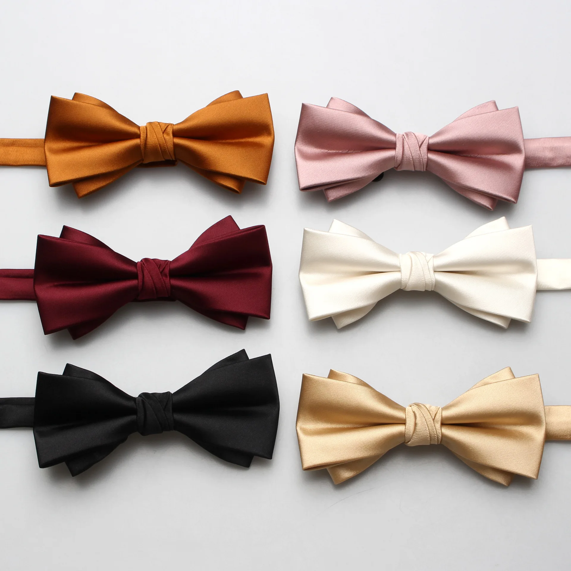 

Elegant Solid Color Bow tie Gifts For Men Polyester Material High-Quality Fashion Item Wedding Business Bows Suit Accessories