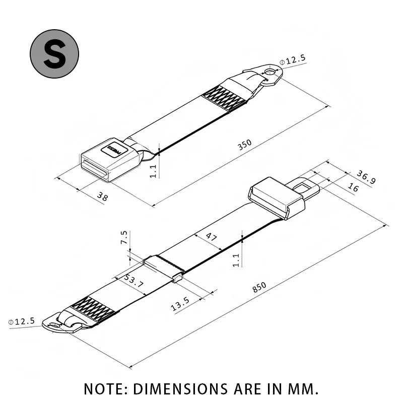 حزام مقعد بسيط ذو نقطتين للسيارات والركاب والسيارات الصغيرة والمقاعد الخلفية للحافلات المدرسية وإكسسوارات أحزمة مقاعد السيارة