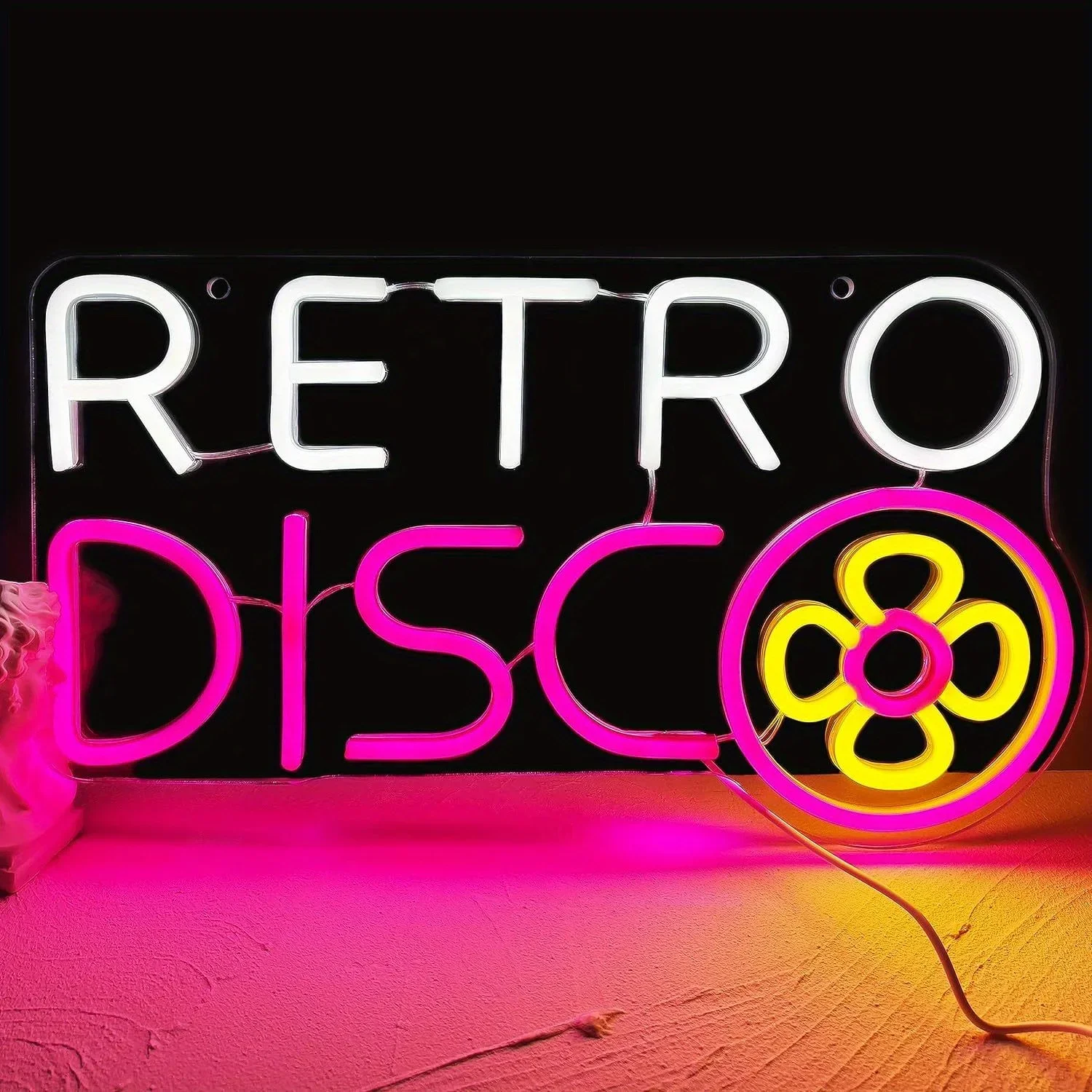 レトロディスコネオンサイン文字ledネオンライトusb電源調光可能、結婚式、婚約、寝室、バー、パーティー、クラブ、壁飾り、ギフトに最適