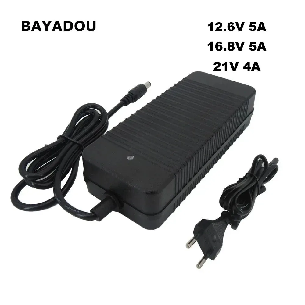 

3S 12.6V 5A Lithium Battery Charger 10.8V 11.1V 12V Li-ion CCTV Camera Solar Energy Charger 16.8V 5A 4S 21V 4A 5S DC Connector