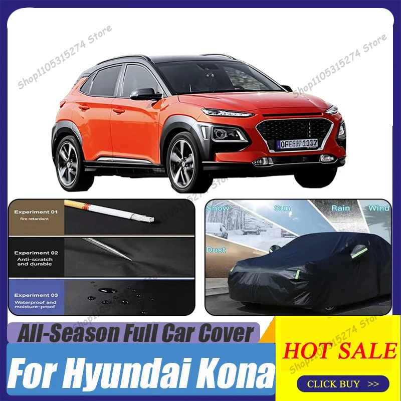 Full Car Covers For Hyundai Kona Encino Kauai Indoor Outdoor Snow Rain Waterproof Cover Sunshade Dustproof Protection