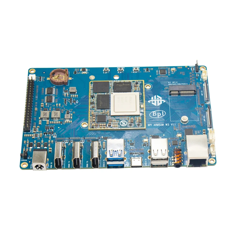 Imagem -06 - Banana pi Bpi-w3 Rockchip Rk3588 Quad Core A76 Mais Quad Core A55 Lpddr4 8g Ram 32g Emmc 2.5 Gbps Ethernet Computador de Placa Única