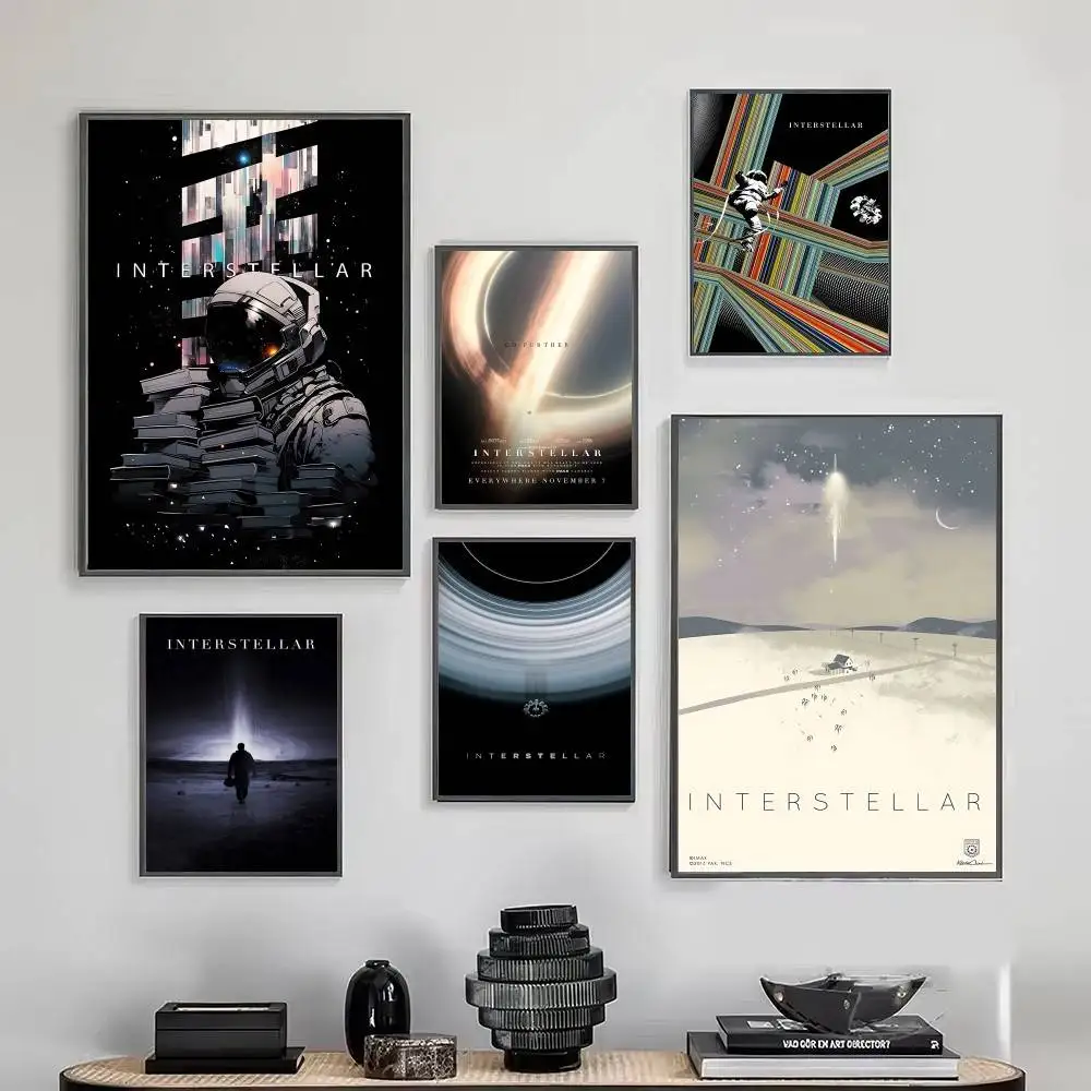 بين النجوم الكلاسيكية الخيال العلمي فيلم DIY لزجة ملصق مقاوم للماء ورقة ملصق مقهى بار ديكور المنزل #1