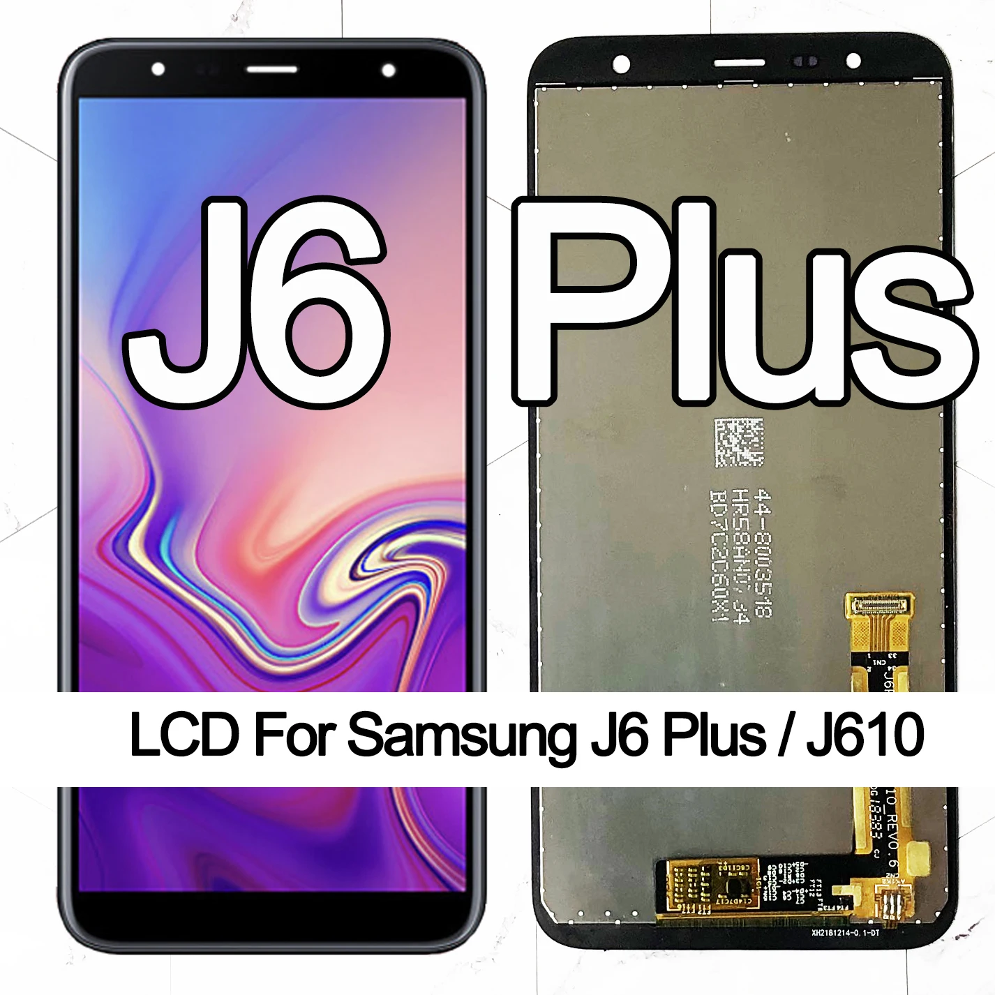 

ЖК-дисплей 6,0 дюйма для Samsung Galaxy J6 + J610 J610F J610FN, сменный ЖК-экран для Samsung J6 Plus, дигитайзер в сборе