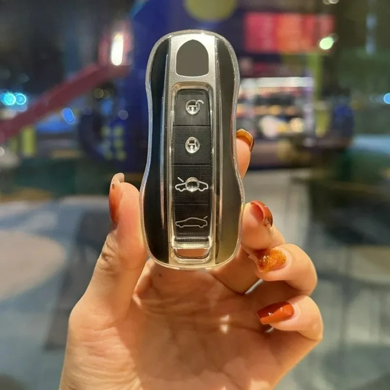 

TPU Remote Key Cover Case Skin Shell Fit for Porsche Cayenne Panamera 911 992 Series 2017-2020 Keyless Accessories