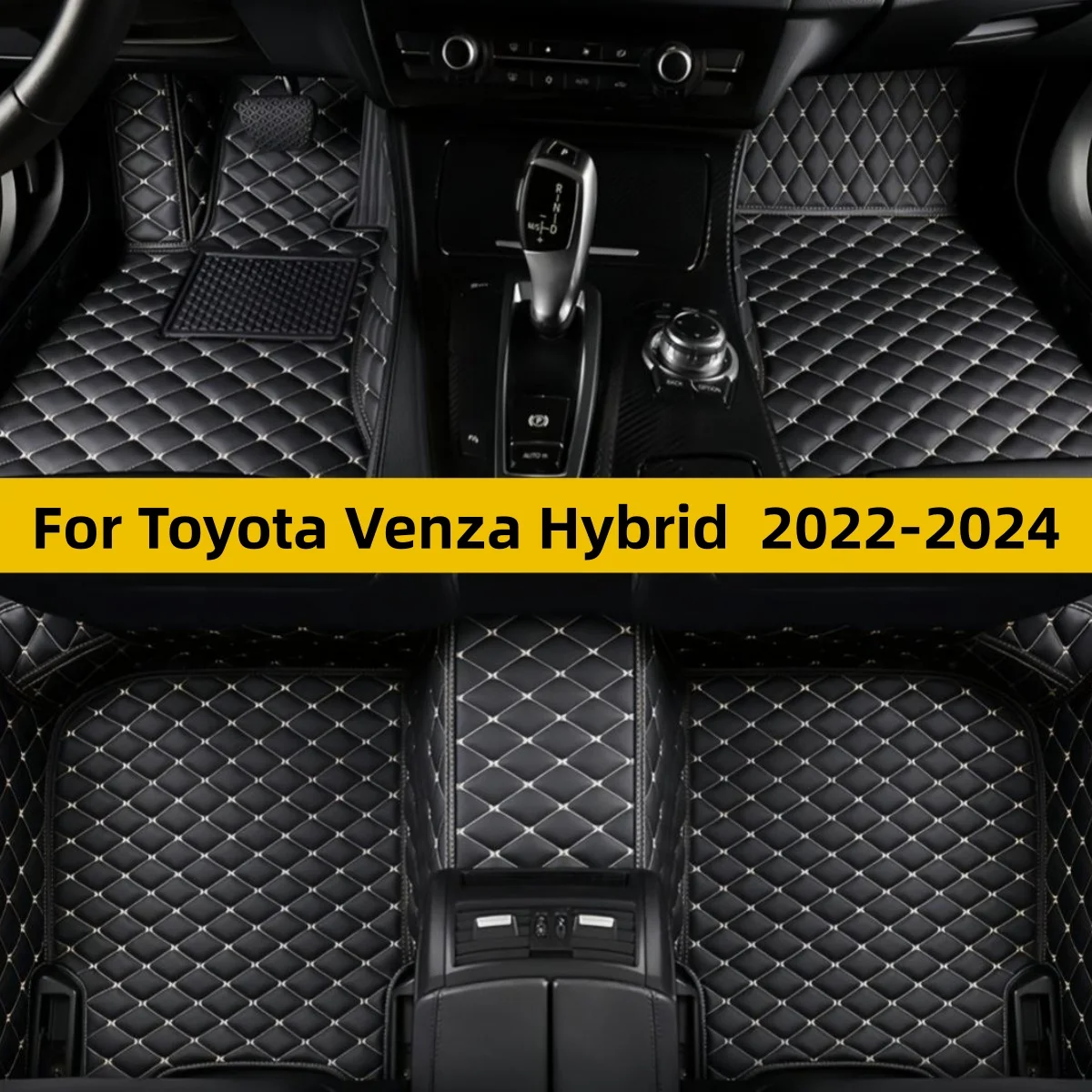Car Floor Mats For Toyota Venza Hybrid 2022 2023 2024 Custom Auto Foot Pads Carpet Cover Vehicle Leather Matts Full Set