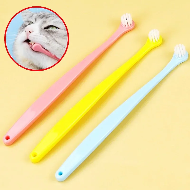 

Dog Toothbrush Small Head Pet Toothbrush Oral Care Round Head Dog Teeth Cleaning Soft Hair Cat Toothbrushes Pet Accessories