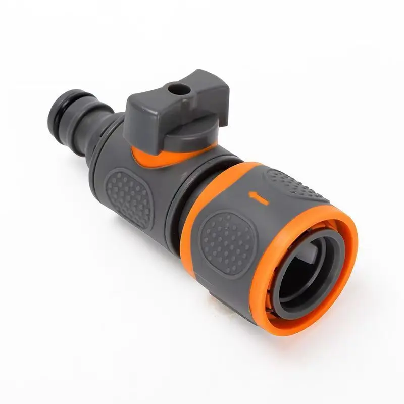 Schnellanschluss-Gartenschlauchadapter mit Absperrventil, universell passend für 1/2 Zoll 3/8 Zoll 1/4 Zoll und 3/4 Zoll Schläuche, Rasen, Garten, Autowäsche