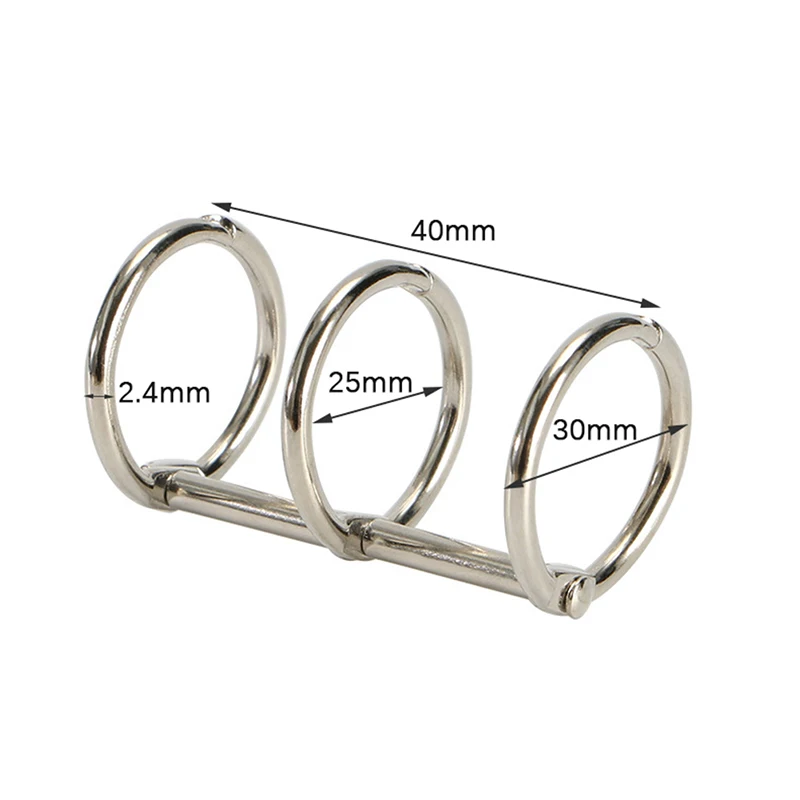 2 Stuks Metalen 3 Ringen Bindmiddel Notebook Scharnierende Ringen Album Spiraal Bindmiddel Rings Loose Leaf Cirkel Binding Clip Scrapbook Accessoires