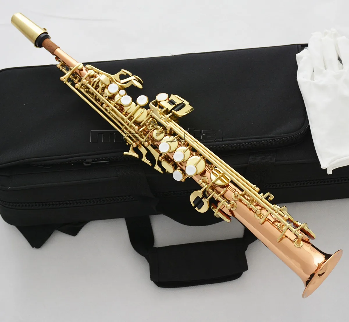 Fast Ship Sopranino Saxophone Customized Rose Copper Eb sax Low Bb high F# With Case